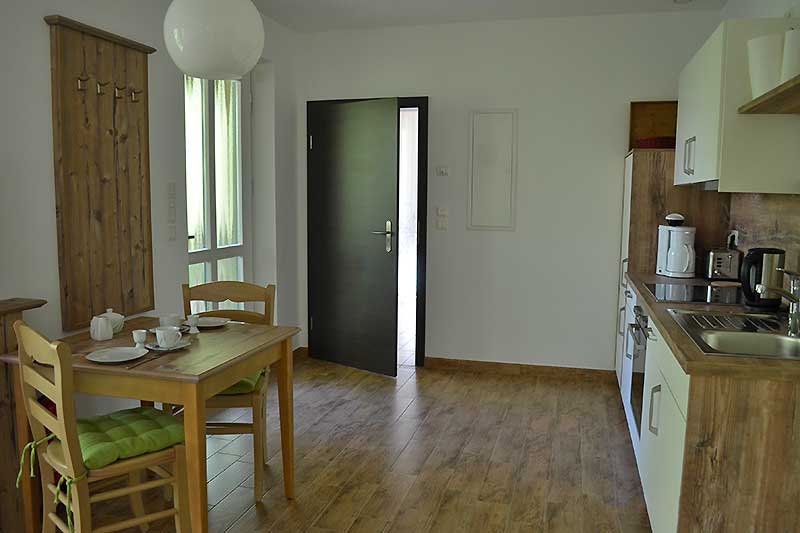 Küche in der Ferienwohnung Heuboden