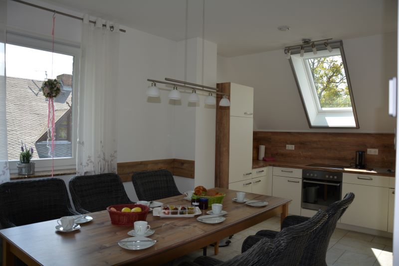 Küche in der Ferienwohnung Heuboden