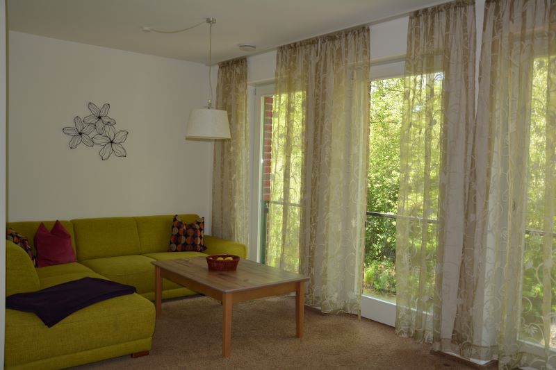 Sitzecke in der Ferienwohnung Strohkammer