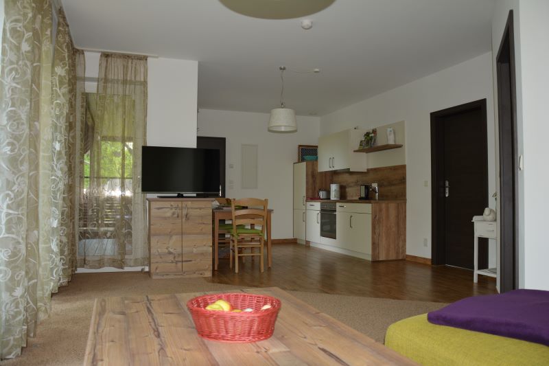 Küche in der Ferienwohnung Strohkammer