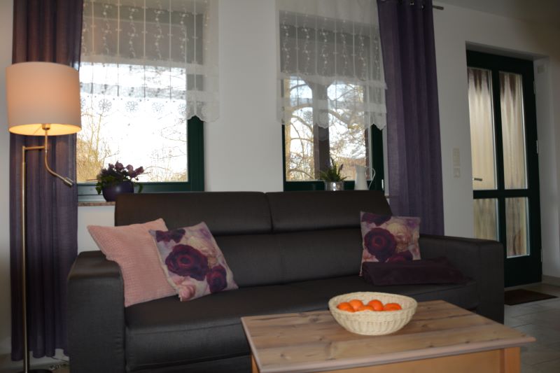 Wohnbereich in der Ferienwohnung Kahnschuppen