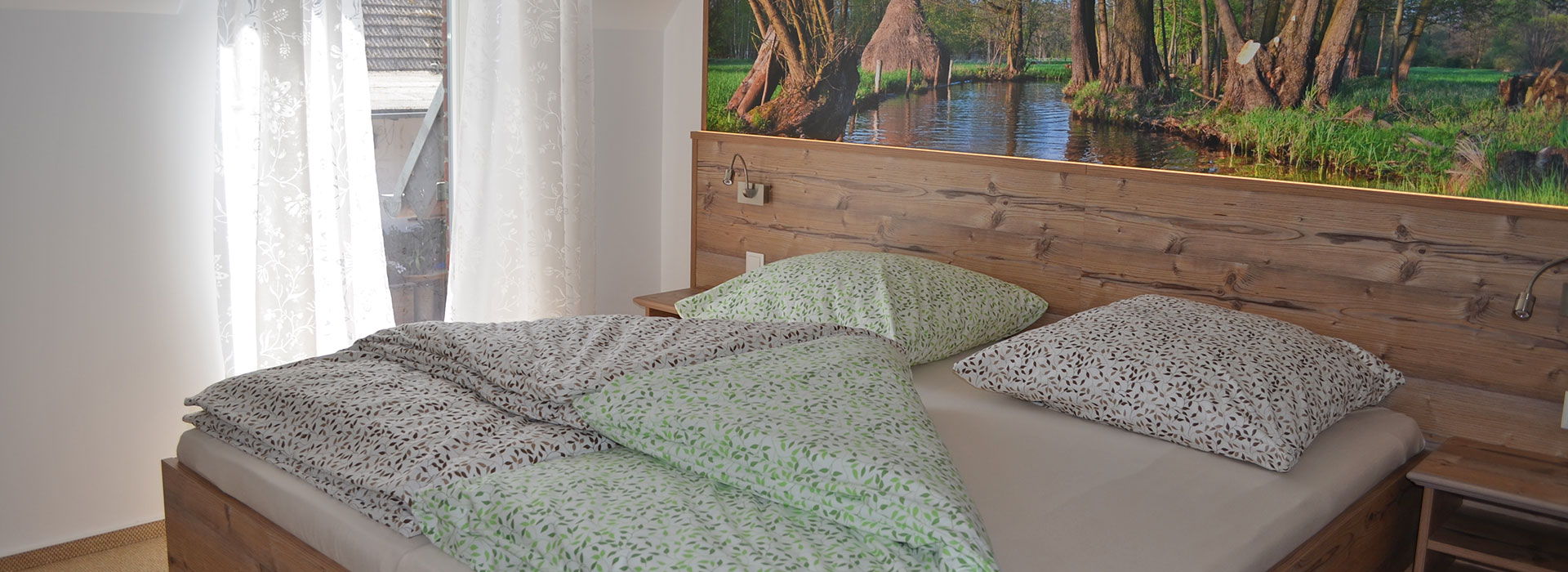 Doppelbett in der Ferienwohnung