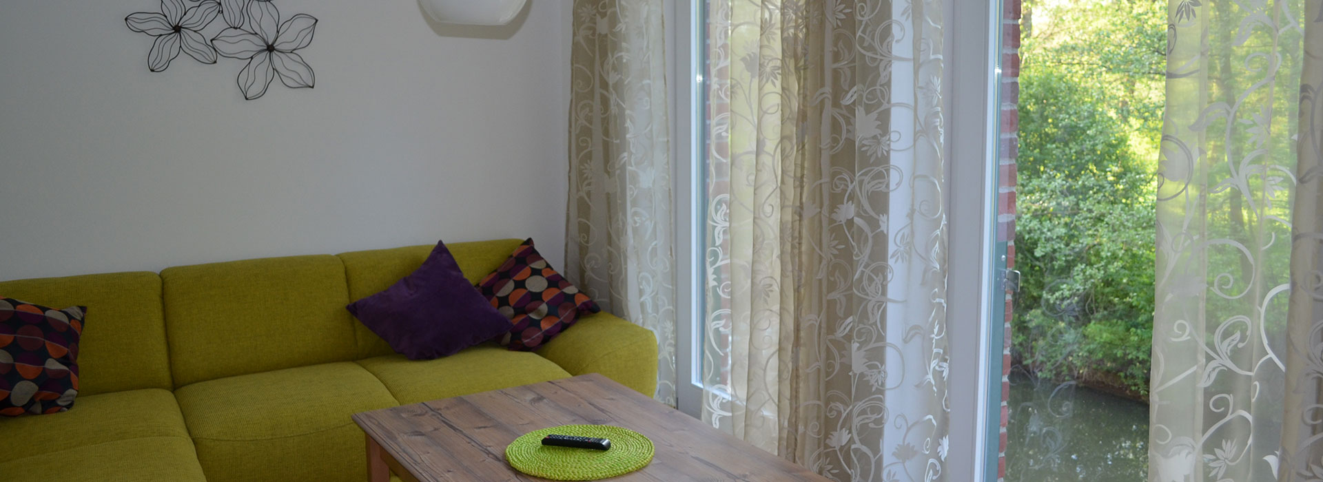 Sitzecke in der Ferienwohnung Heuboden