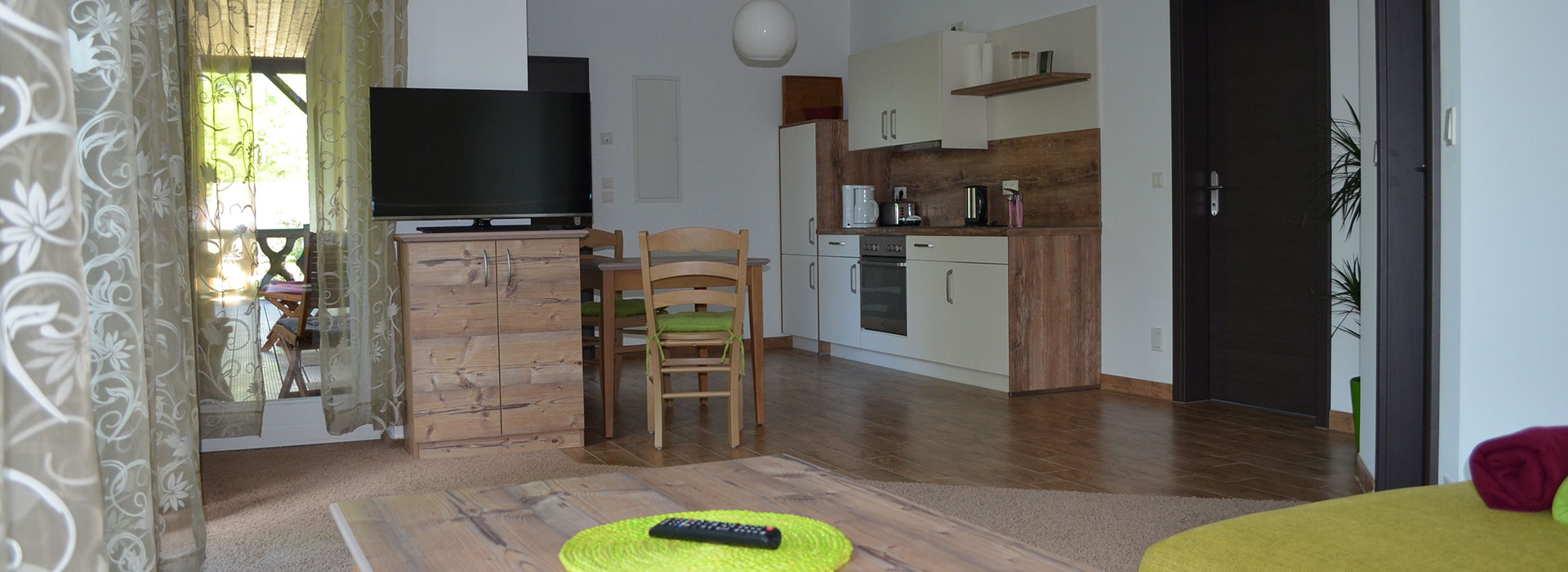 Küche in der Ferienwohnung Heuboden